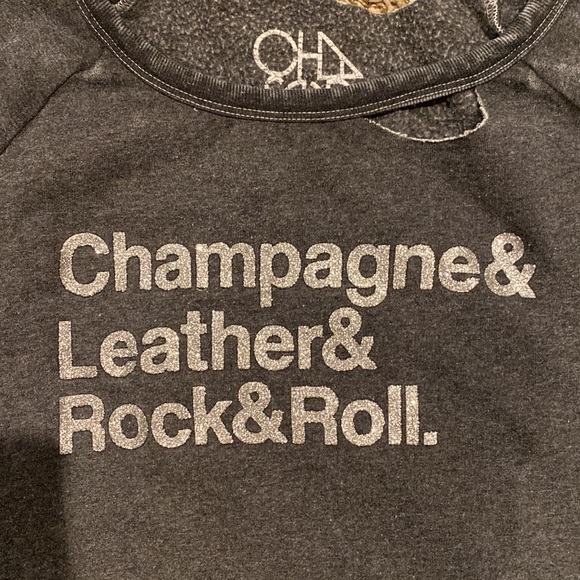 Chaser distressed glitter sweater - Picture 3 of 4